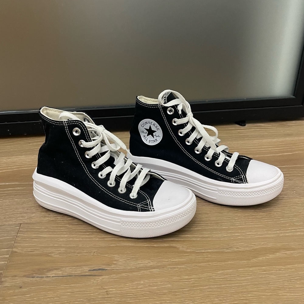 Converse Black and White High-Top‎ Sneakers